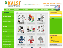 Tablet Screenshot of kalsiproducts.com